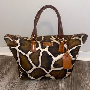 Dooney & Bourke Brown and Cream Shoulder Bag